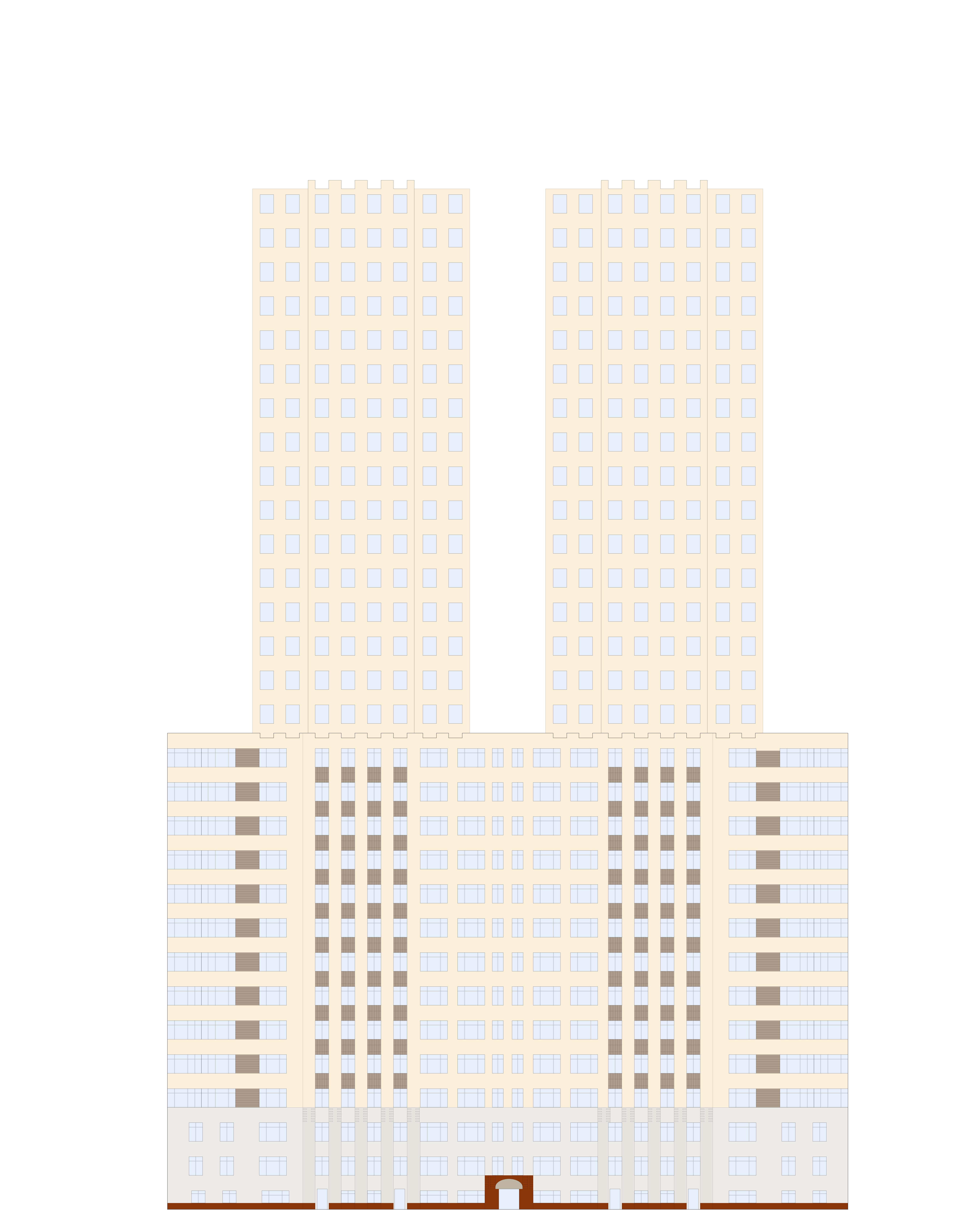 Elevation of 115 Central Park West