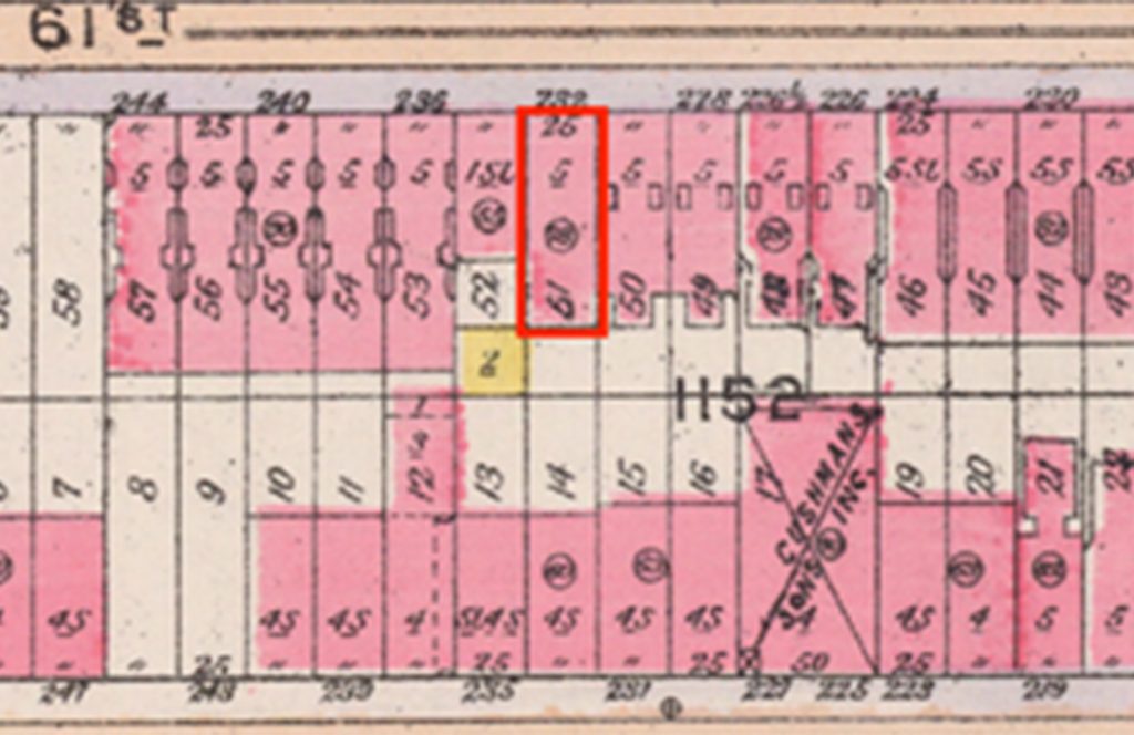 1916 Fire Insurance Map of Block 1152