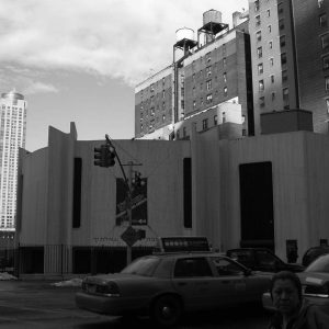 B&W Photo of former Lincoln Square Synagogue at 200 Amsterdam Avenue