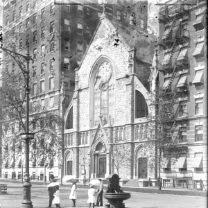 B&W Photo of 949 West End Avenue, Bloomingdale Reformed Church from Robert L. Bracklow photograph collection