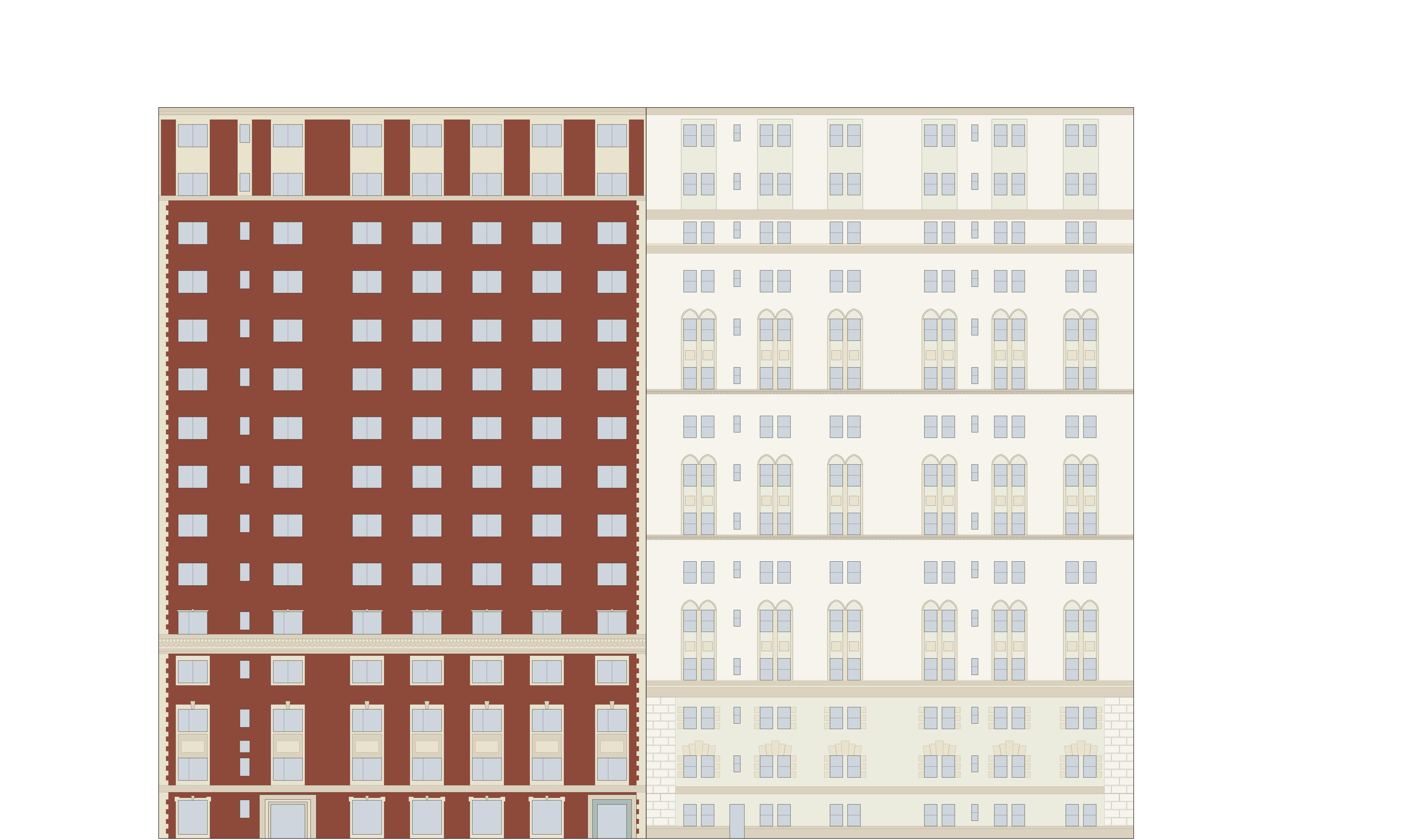 Elevation of 230, 234 Central Park West