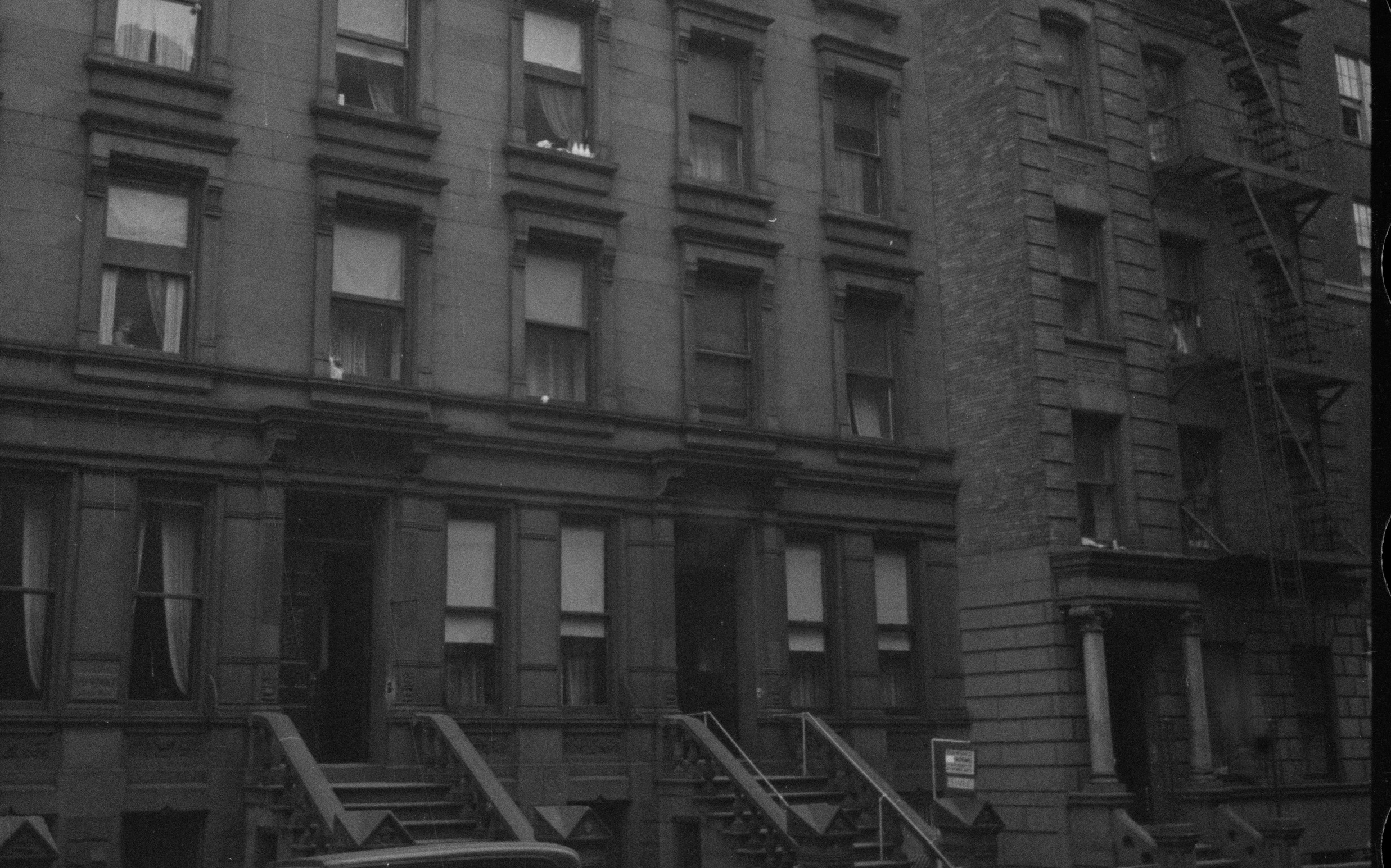 Black and white photo of 144 West 82nd Street from the 1940s