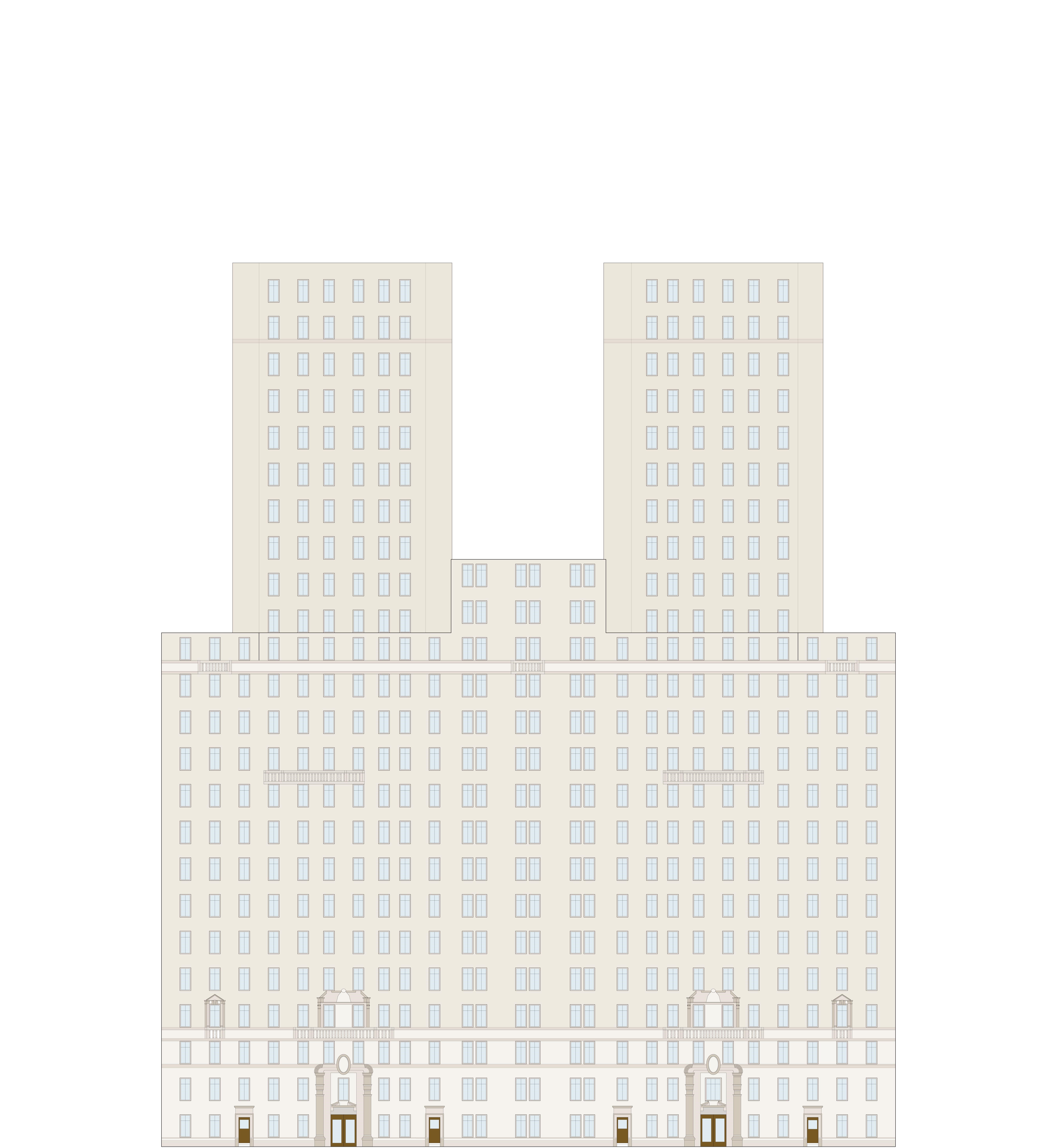 Elevation of 211 Central Park West