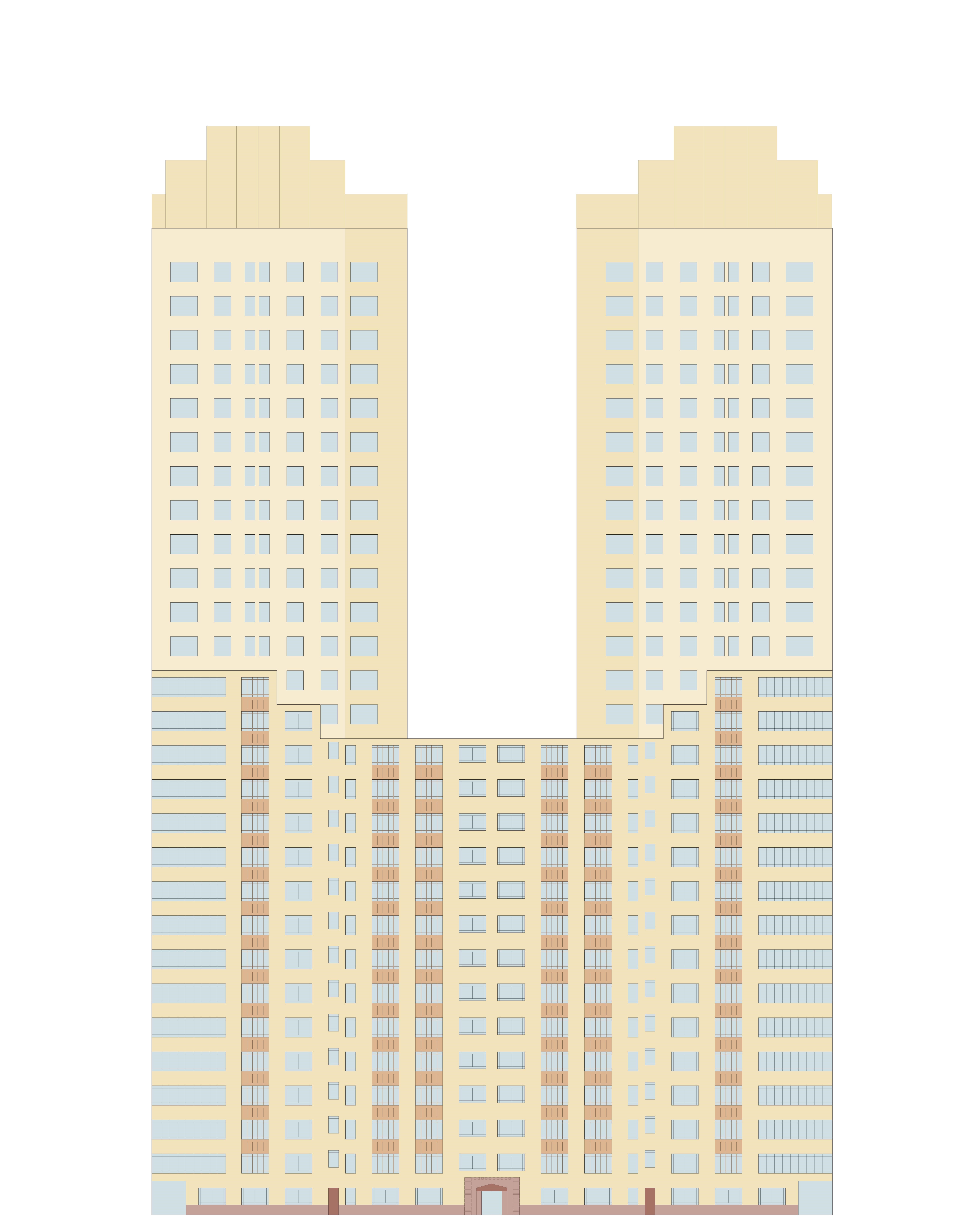 Elevation of 211 Central Park West