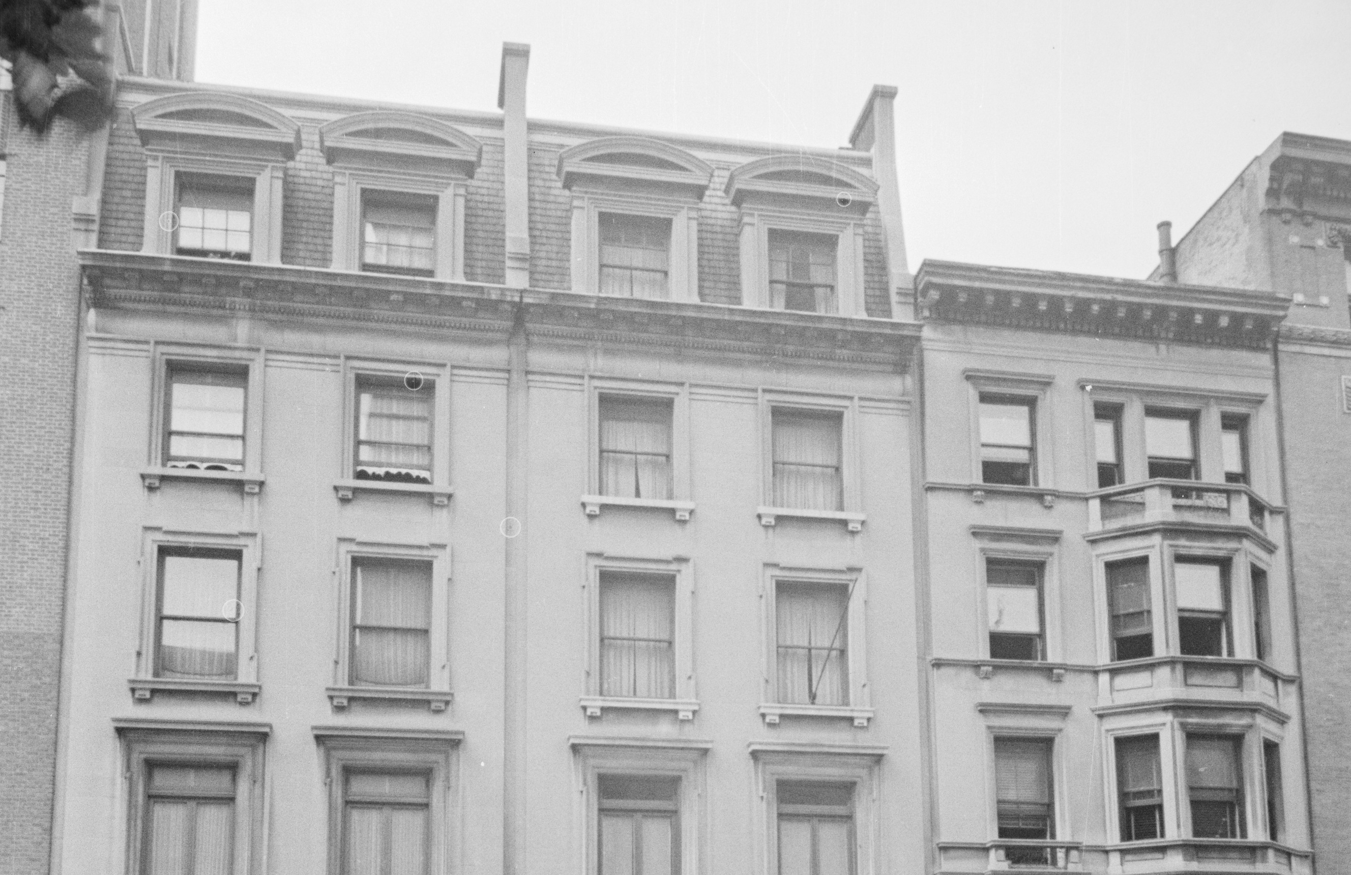 B&W Tax photo of 46 and 48 West 86th Street. Courtesy of NYC Municipal Archives.