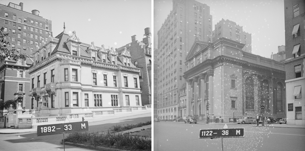 B&W NYC Tax Photos of 351 Riverside Drive and 2 West 70th Street